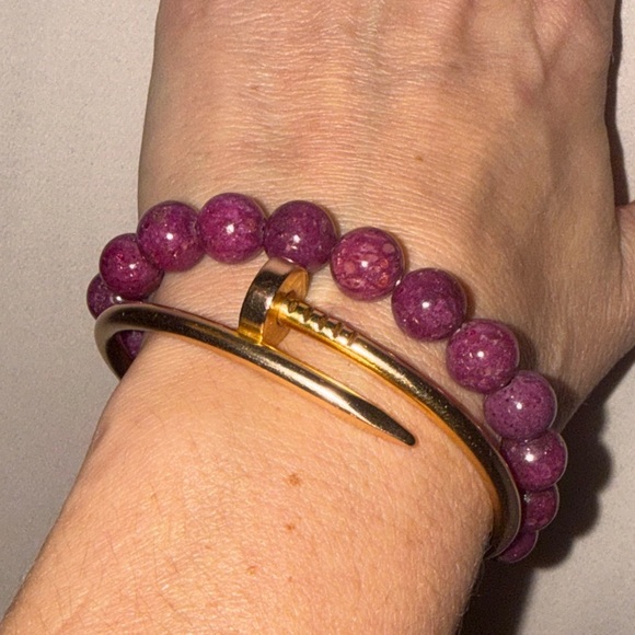 Natural Ruby Beaded Bracelet – 8mm - Picture 9 of 9